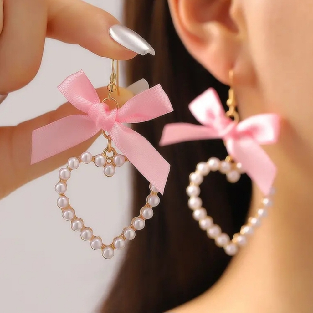 Sweetheart Promise Earrings - Pink Charm
